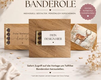 Canva template for blank Toffifee banderole, Canva design template for Toffifee packaging, Canva template, Canva template Toffifee