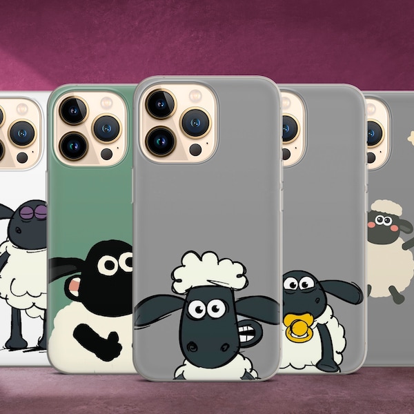 Shaun the sheep Phone Case Cheerful Animal Cover for iPhone 14 Plus 13 Pro Max 12 mini 11 SE 2022 Xs 8 7 fits Samsung a12 a13 S22 S21+