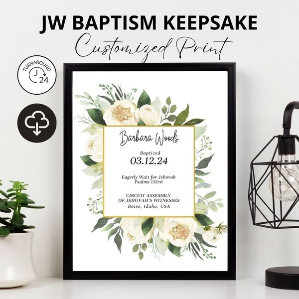 JW Baptism Gift, Baptism Keepsake, Jehovah's Witness Baptism Printable, Best Life Ever, JW Baptism Gift for Sisters, JW Printables