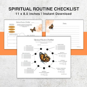JW Routine Tracker, JW Spiritual Routine Checklist, JW Digital Planner, Baptism Gift, Printable Digital Download, Family Worship