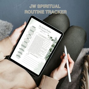 JW Spiritual Routine Activity Tracker, Jehovah's Witnesses Books, JW Baptism Gift, Printable Digital Download, JW Family Worship