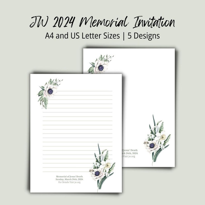 JW Memorial 2024, Memorial Campaign, John 3 16, Luke 22 19, JW Letter