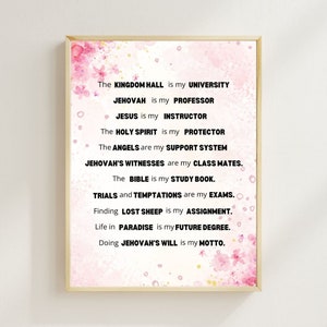 JW Printable Wall Art, JW Baptism Gift, Baptême Souvenir, Témoin de Jéhovah Baptême Imprimable, Meilleure vie de tous les temps, Christian Wall Art 5x7