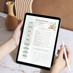 JW Spiritual Routine Spiritual Checklist, JW Spiritual Routine Tracker, Floral Spiritual Planner, Daily, Weekly, Monthly, Pioneer Gift