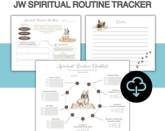 JW Spiritual Routine Checklist, JW Personal Study Prompts, Jehovah's Witnesses, JW Baptism Gift, Printable Digital Download