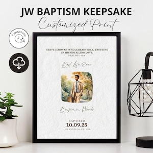 Cadeau de baptême JW, souvenir de baptême, baptême des témoins de Jéhovah à imprimer, la meilleure vie de tous les temps, cadeau de baptême JW pour frères, imprimables JW