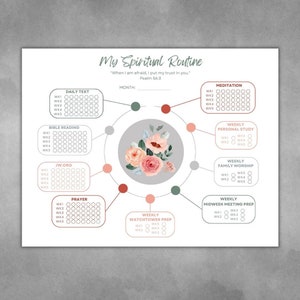 JW Spiritual Routine Activity Tracker, Jehovah's Witnesses Books, JW Baptism Gift, Printable Digital Download, JW Family Worship