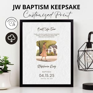 Cadeau de baptême JW, souvenir de baptême, baptême des témoins de Jéhovah à imprimer, la meilleure vie de tous les temps, cadeau de baptême JW pour sœurs, imprimables JW