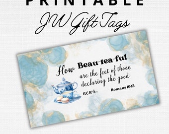 JW Pioneer Printable Gift Tags, Pioneer Favor Tags