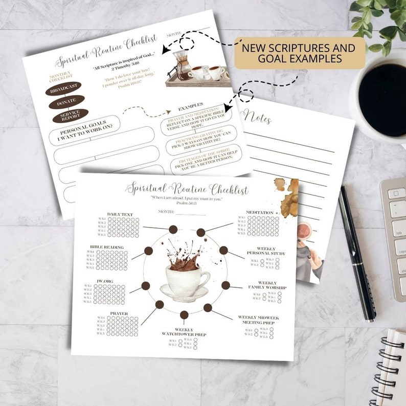 JW Spiritual Routine Tracker: Jehovah's Witness Gift (Digital Download) image 2