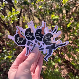 Swan Lake Black Swan Pas De Deux Inspired Sticker, Water resistant 3&quot; ballerina sticker for water bottles, laptops, notebooks, and more.
