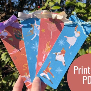 The Nutcracker Ballet Inspired Bookmarks, Printable PDF Instant Download