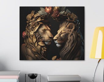 Abstract Wall Prints, Abstract Wall Art, Abstract Animal Prints, Lion Prints, Wall Décor