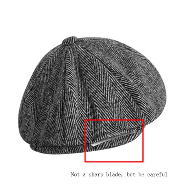 Peaky Blinders Inspired Hat With Razor Blade Fake Razor Etsy