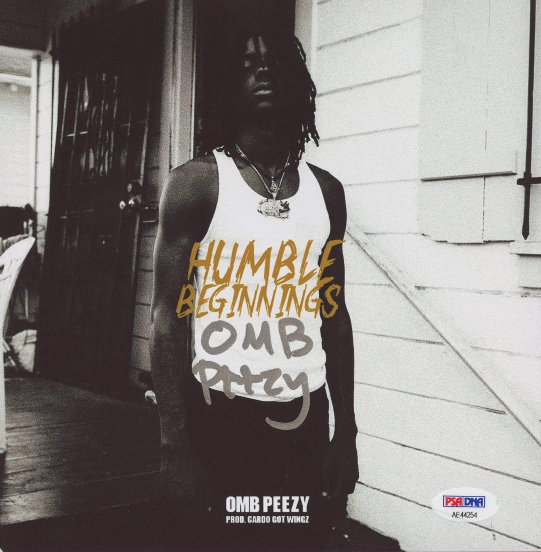 OMB Peezy Signed Autographed 8x8 Photo “humble Beginnings” PSA/DNA