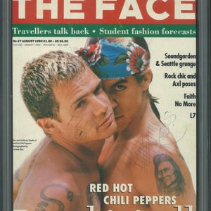 Red Hot Chili Peppers Signed Autographed The Face Magazine Cover PSA/DNA Authenticated