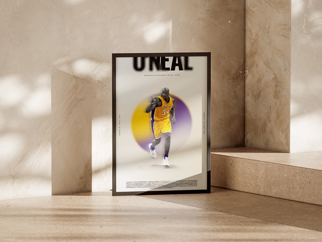 Shaq O'neal Poster | Shaq O'neal Art | Sports Bedroom Posters | NBA Art ...