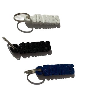 Nom de porte-clés personnalisable Étiquette personnalisée Cadeaux 3D pour enfants, cadeaux pour elle - cadeaux pour lui - accessoire de voyageur - idées cadeaux de sac d'école