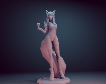 Ahri League Of Legends Figure - League Of Legends Figurine - Lol - 3D Printed Video Games Figurine - Handmade Paint - Birthday Gift