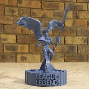 League Of Legends Kayle 3D Printed Figurine, Custom Gamer Gift, Personalized Angel Champion Statue, LoL Desk Decor, Gaming Collectible