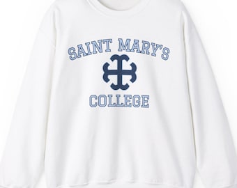 Saint Mary&#39;s College Crewneck Navy/Belles Blue | Smick | French Cross | Better in Blue Co.