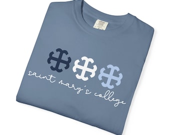Saint Mary&#39;s College French Cross Tee | Belles | Smick | Better in Blue Co.