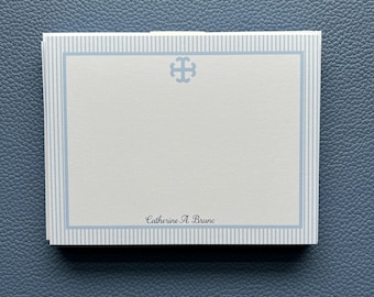 Saint Mary's College Belles Blue Striped Stationery Sets | Personalization Available