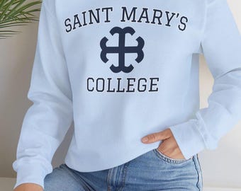 Saint Mary's College Crewneck Navy/White | Smick | French Cross | Better in Blue Co.