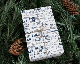 Papel de regalo Saint Mary&#39;s College Belles / Cruz francesa / Smick / Better in Blue Co.