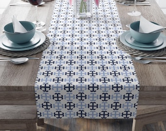 Saint Mary&#39;s College French Cross Table Runner (Cotton, Poly) | Better in Blue Co.