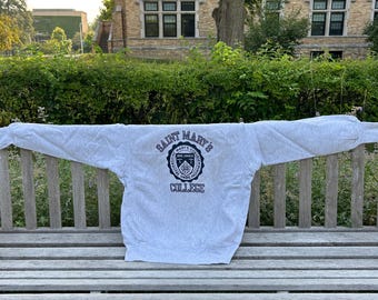 Vintage Saint Mary's College 90s Sweatshirt ProWeave Large | Belles | Better in Blue Co.