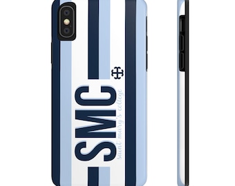 Saint Mary&#39;s College Phone Case SMC Navy/Belles Blue/White French Cross | Better in Blue Co.