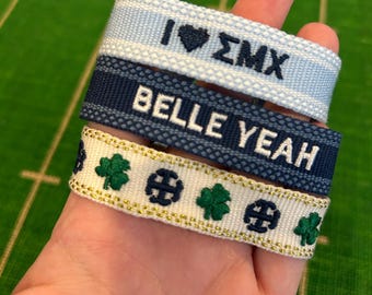 Saint Mary's College Tassel Bracelets | French Cross and Clover | I <3 ΣMX | BELLE YEAH|