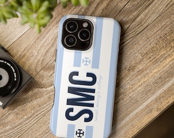 セントメアリーズカレッジベルズ ブルーストライプのスマホケース | フレンチクロス | Better in Blue Co.