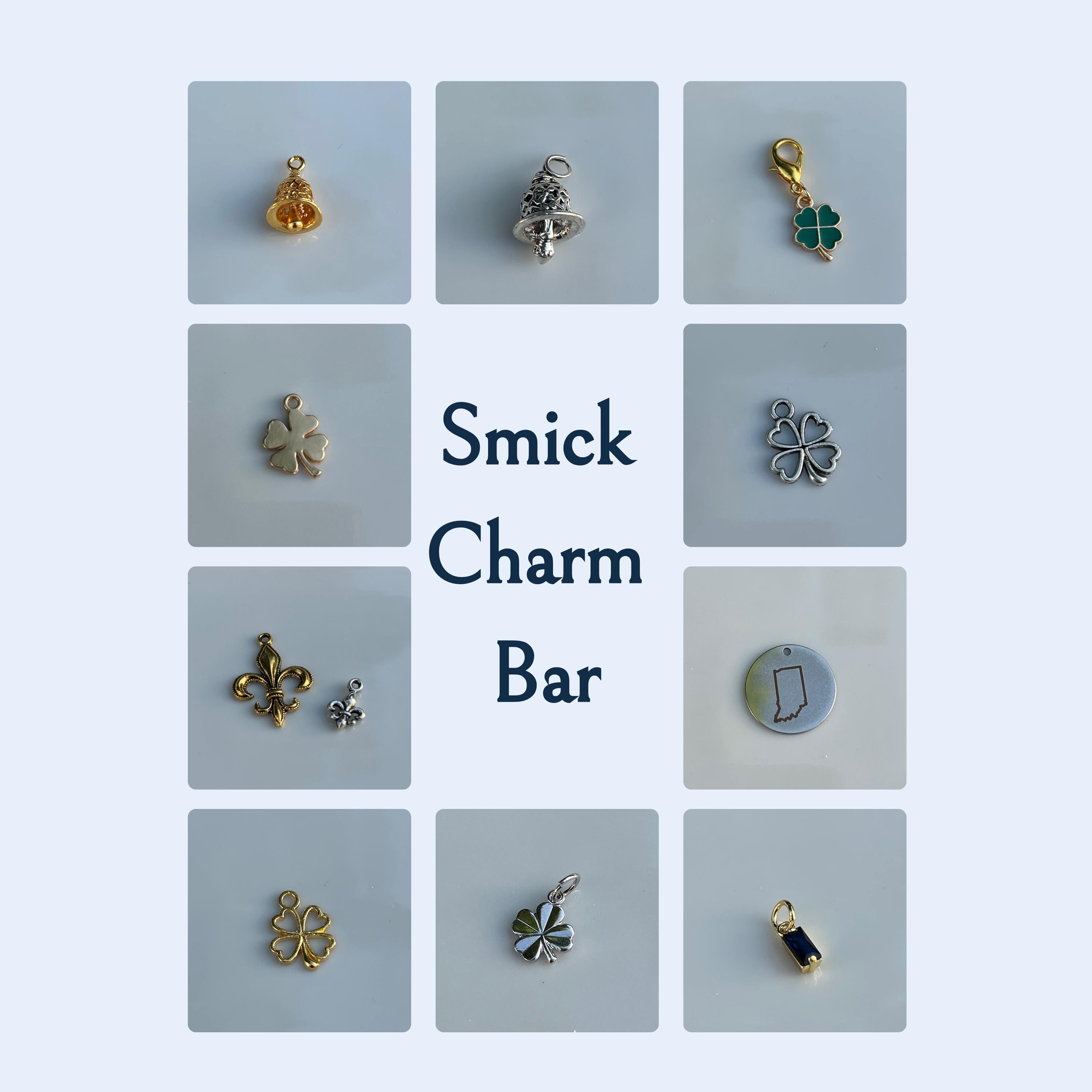 Better in Blue Co. Smick Charm Bar Custom BYO Bag Charm | Keychain | Irish | Saint Mary's College | Belles