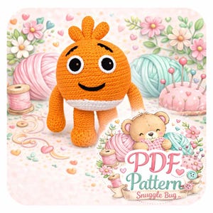 Orange Stumble Amigurumi Crochet Pattern (Bumble Nums Inspired) (PDF)(not an Ai pattern)
