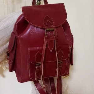 Handcrafted Moroccan Leather Backpack- Timeless and Fashionable