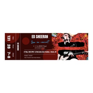 Customize Concert Ticket - Made-to-Order Digital Download