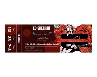 Customize Concert Ticket - Made-to-Order Digital Download