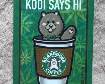 Kodi Bär Bärböcke -Vinyl Aufkleber, Laptop Aufkleber, Wasserflasche Aufkleber, Autoaufkleber, niedliche Bären Aufkleber, Tiere