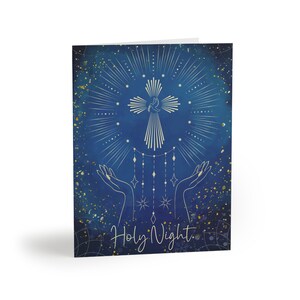 Cartes de Noël Holy Night, Beautiful Christmas Card Bundle, Christmas Card Pack, Christmas Greeting Cards (8, 16 et 24 pcs)