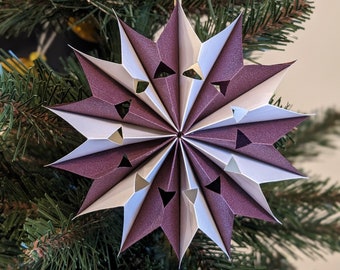 Folded paper stars/Advent season/Christmas decoration/window or room decoration/various colors/star for hanging/2 colors