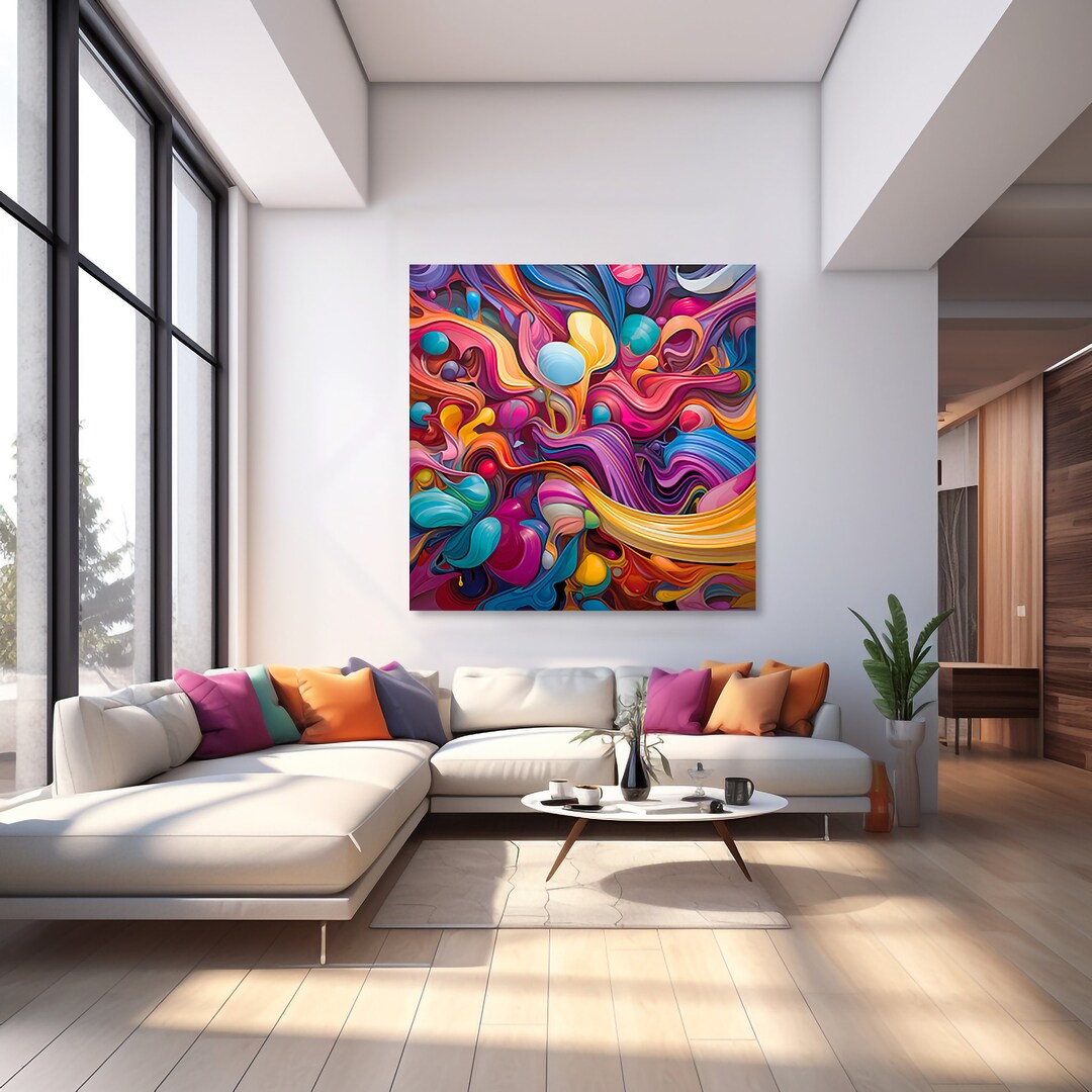 Colorful Abstract Art Etsy