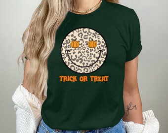 Trick or Treat Halloween Shirts, Funny Halloween Shirts, Trick or Treat Shirt, Halloween, Funny Halloween Emoji Shirt, Halloween Shirt
