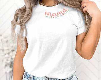 Mama Shirt For Mothers Day Gift From Daughter, Comfort Colors Mama Tshirt For Birthday Gift For Her, Baby Shower Gift For Mom, Custom Shirt