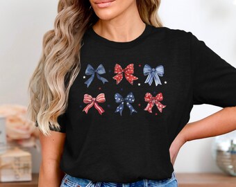 Kokette 4. Juli Shirt, USA Shirt, Unisex 4. Juli Shirt, Rot, Weiß und Blau, Trendy 4. Juli, Patriotisches Shirt, Gedenktag