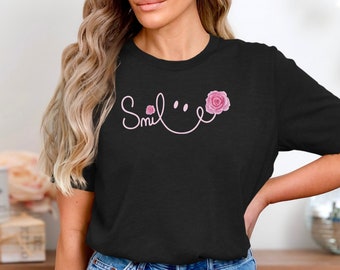 Smile Positive Shirt, Be Happy T-Shirt, Smile T Shirt, Smile Face Tee, Motivational Shirt, Positivity Gift, Inspirational Shirts, Happy Tee