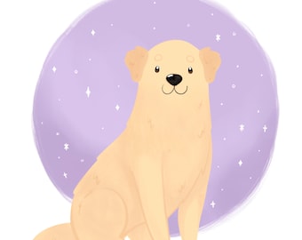 Retrato digital personalizado de mascotas / Ilustración de perro personalizada / Dibujo de perro / Comisión