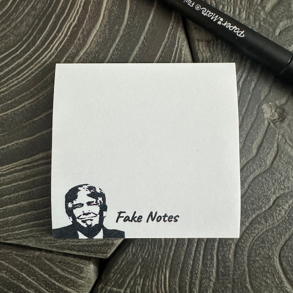 Funny Post-it Notes® | Trump Fake News “Fake Notes” | Funny Sticky Notes | Note Pad | Paper Pad | Stationary