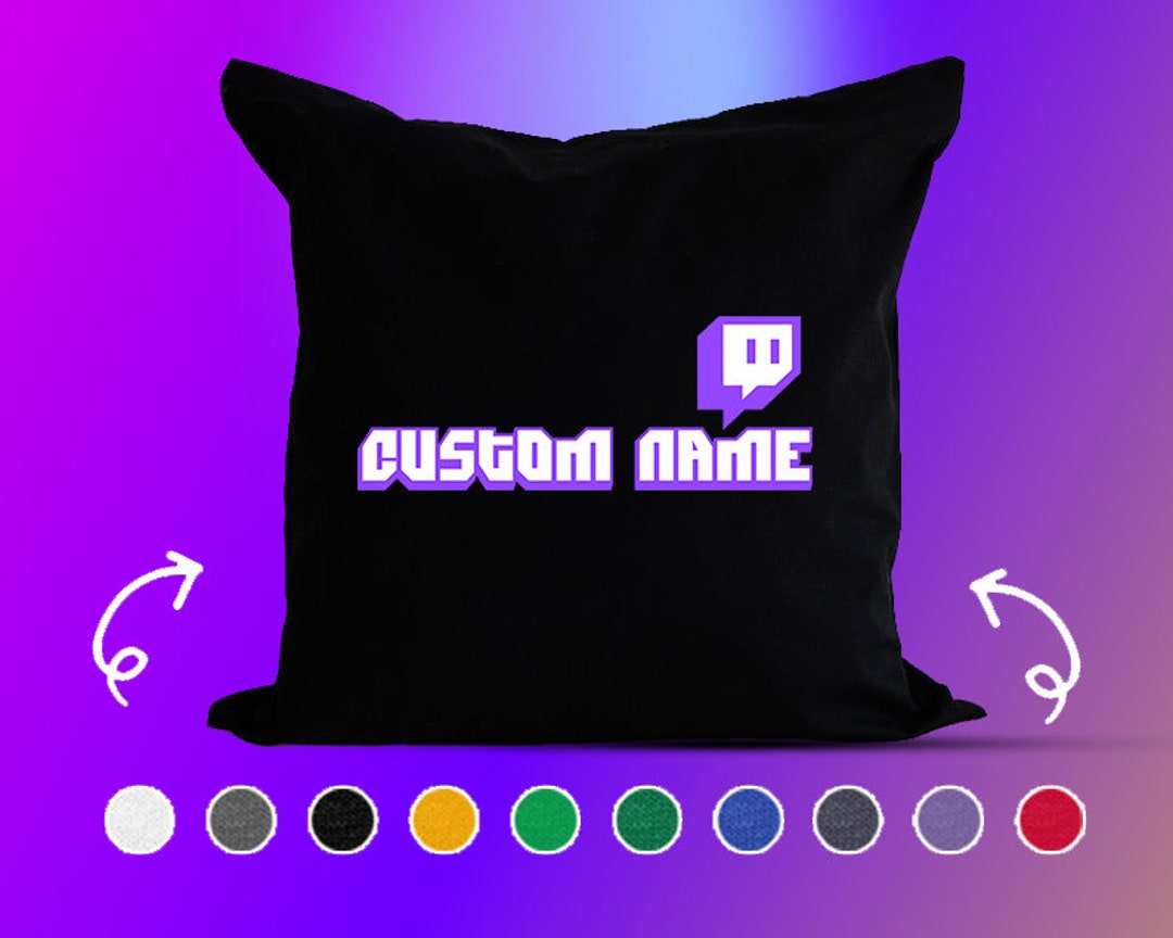 Custom Twitch Name Pillow Personalized Twitch Channel Etsy